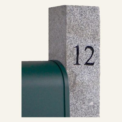 Granite Post Engraving | Black